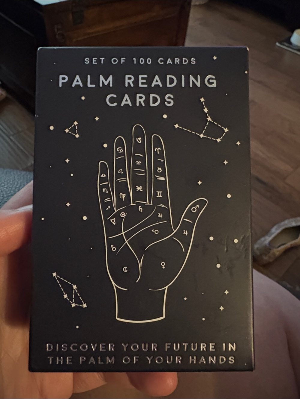 NWT Gift Republic Palm Reading Cards Set - Black
